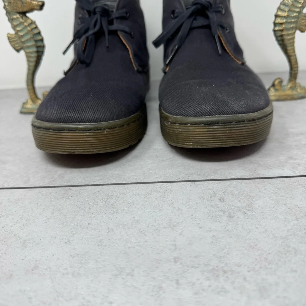 Dr. Martens Mayport Chukka Black Canvas Boots Size U.S. Mens 8, Women's 9